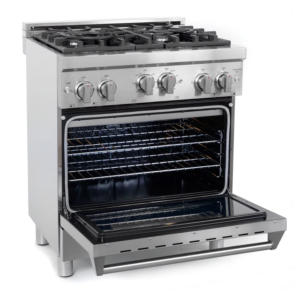 2 Piece Kitchen Appliance Package with Gas Range and Wall Mount Range Hood C8569