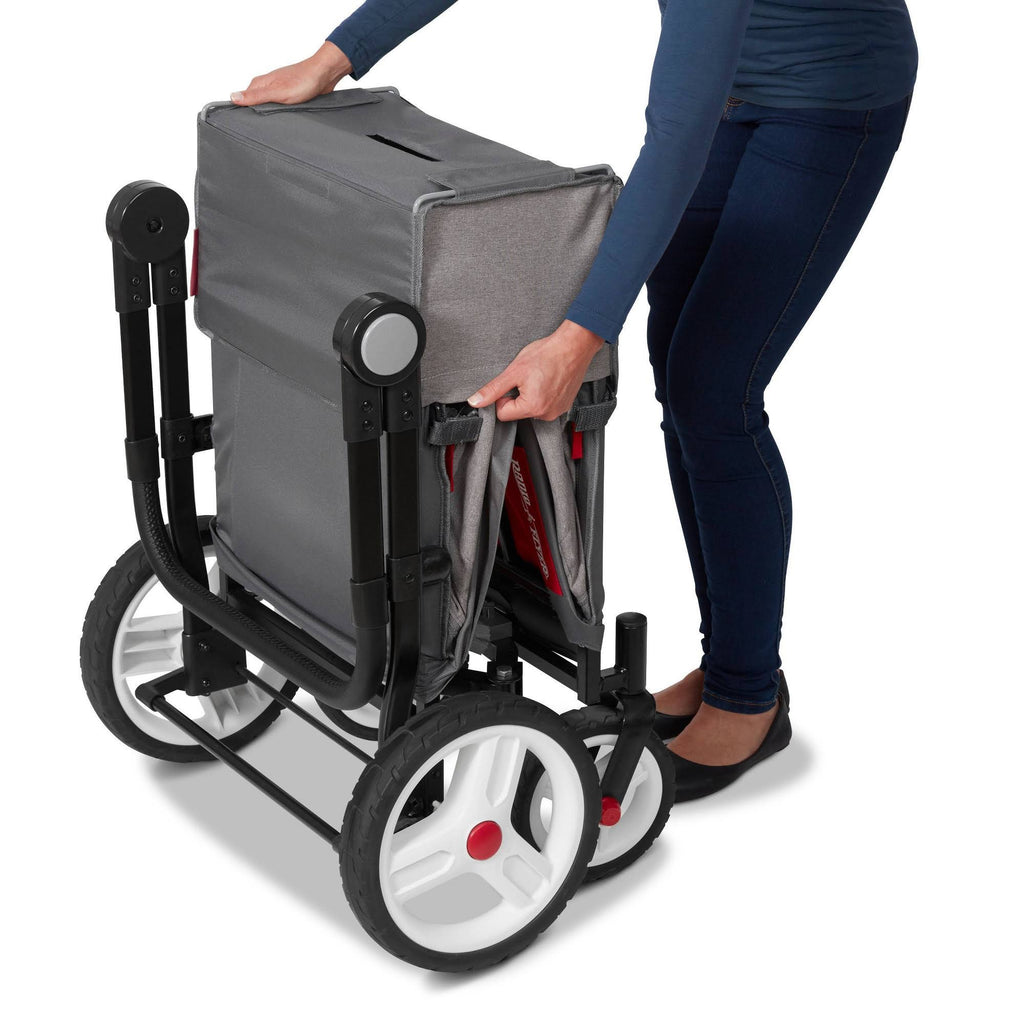 Grey Stroller Wagon with Canopy and Bag V660