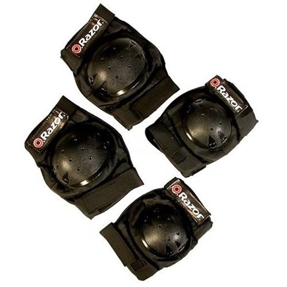 Black Multi Sport Elbow & Knee Pad Protective Gear Set P158528