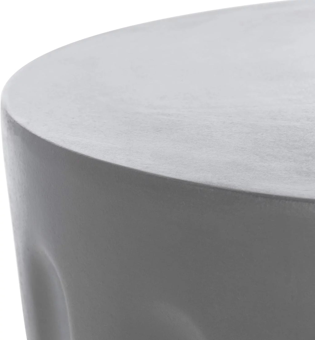 Dark Grey Concrete Round Accent Table N196