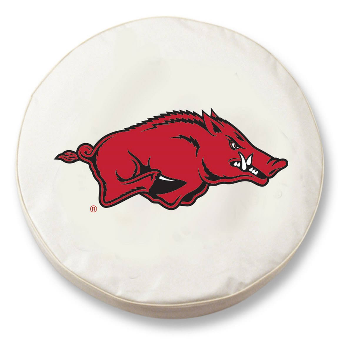 White Vinyl Fitted Spare Car Tire Cover B9841