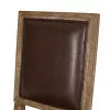 Dark Brown Faux Leather Swivel Office Chair P681