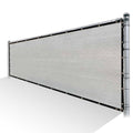 Grey Privacy Fence Screen HDPE Mesh Windscreen with Reinforced Grommets A891818
