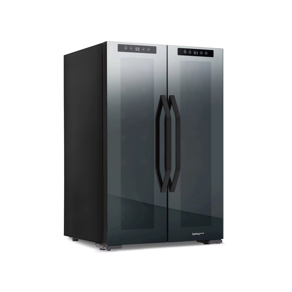 12 Bottle & 39 Can Dual Temperature Zones Wine Cooler Refrigerator U638