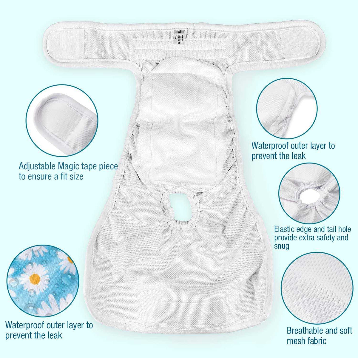 Soft Washable Reusable Female Dog Diapers F186
