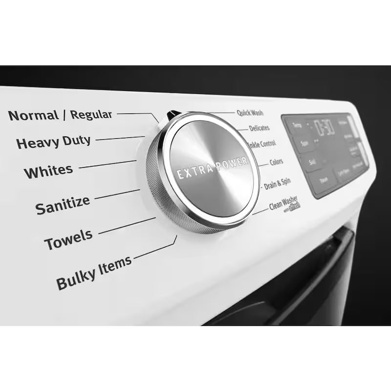 White Front Load Washing Machine with Steam P37005