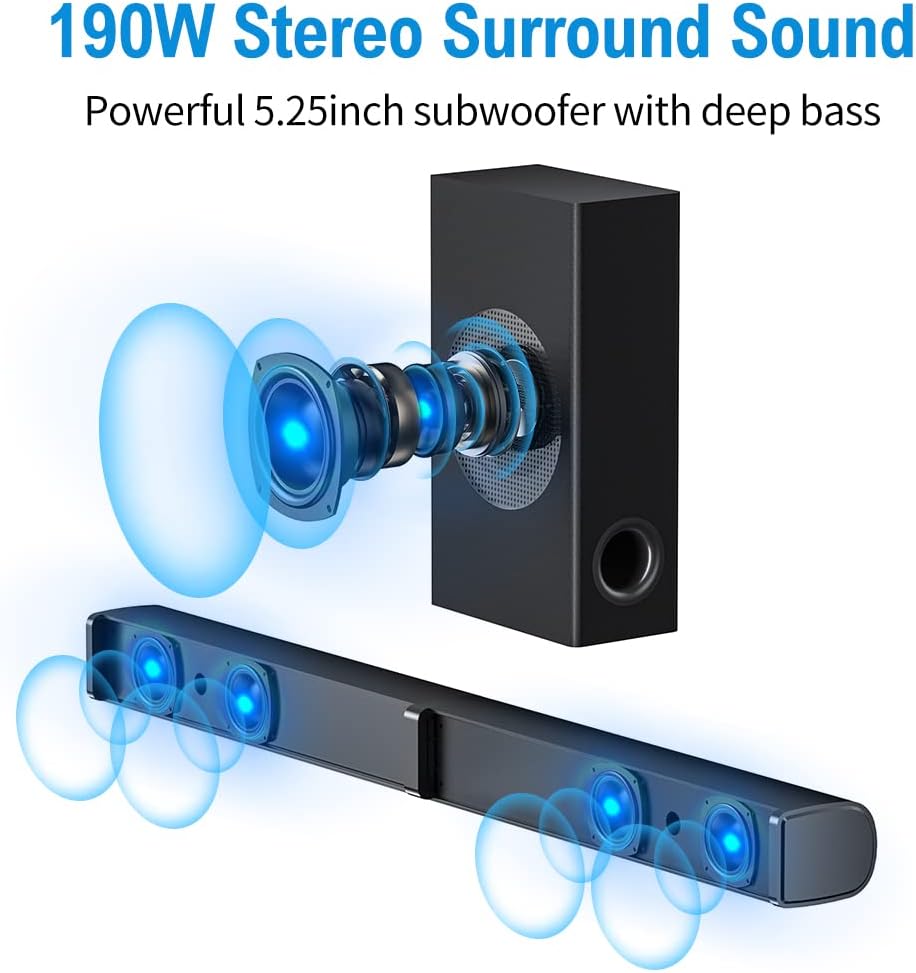190W 2.1CH Sound Bar with Subwoofer G42731