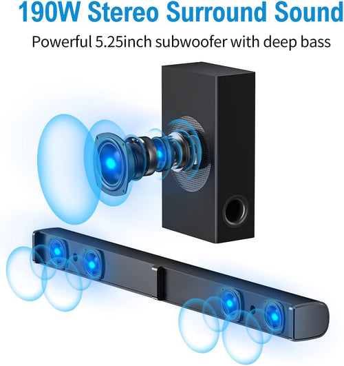 190W 2.1CH Sound Bar with Subwoofer G42731