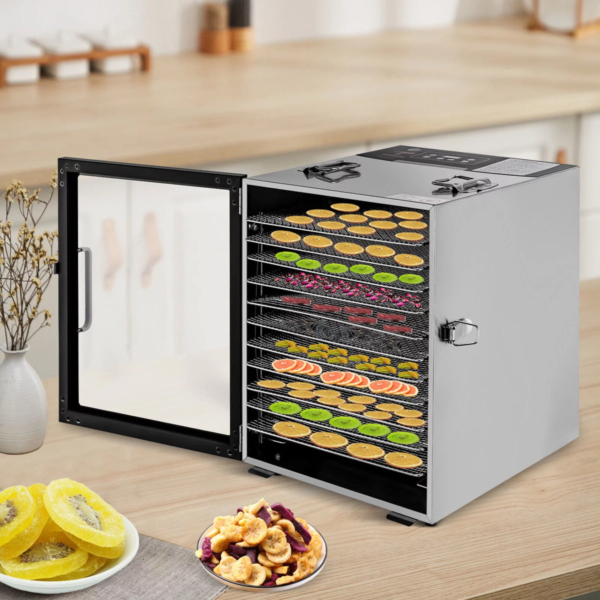 12-Tray Stainless Steel Food Dehydrator G745