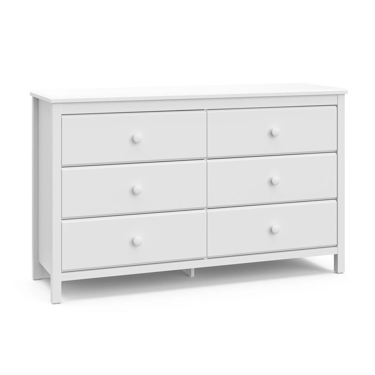 White 6 Drawer Double Dresser U89497