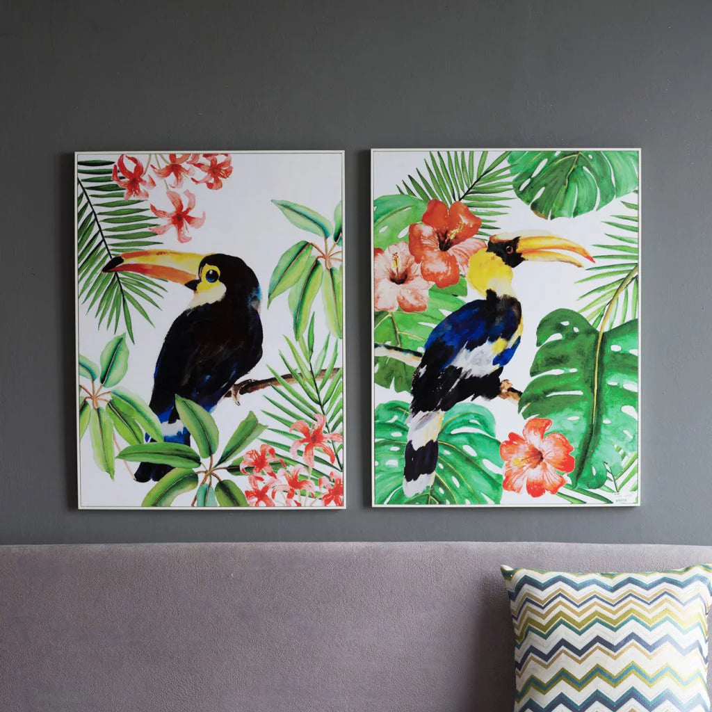 Set of 2 Tropical Wall Art 31.5" T4907
