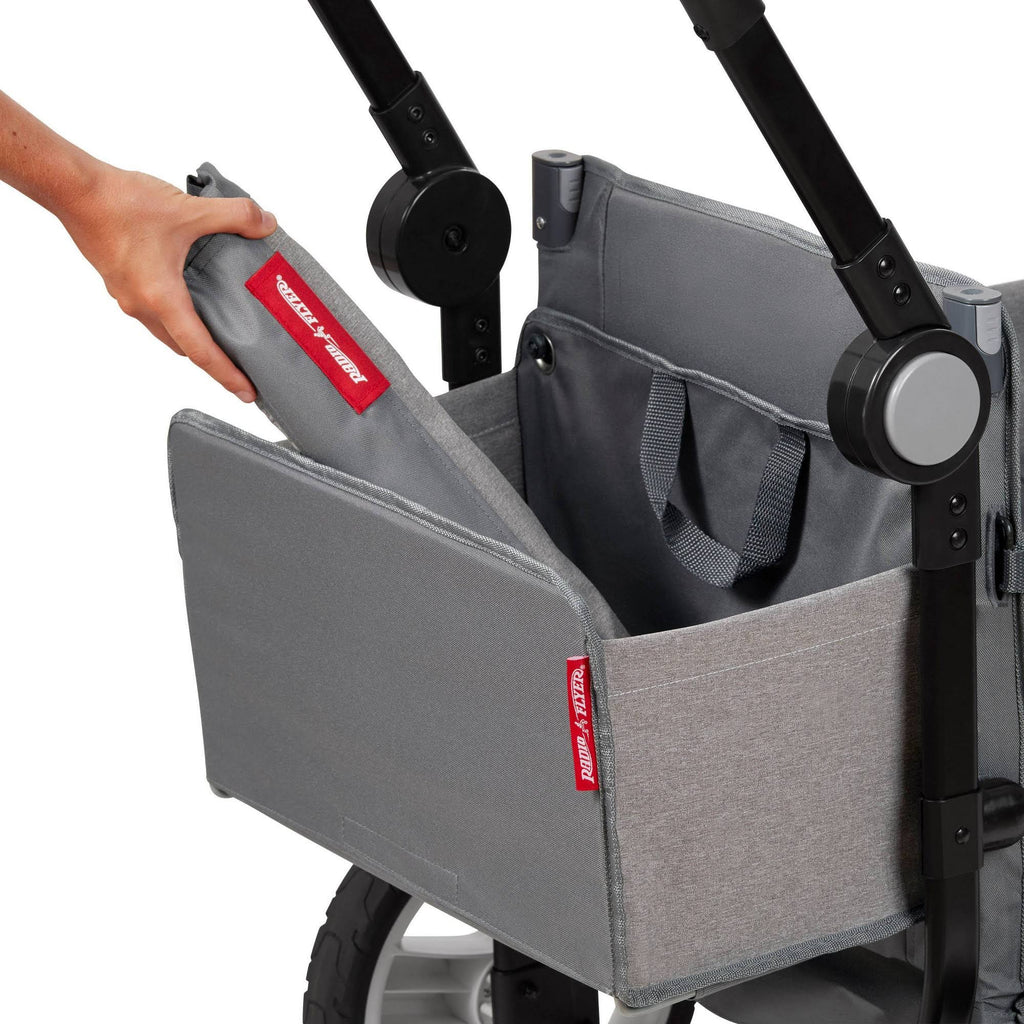 Grey Stroller Wagon with Canopy and Bag V660