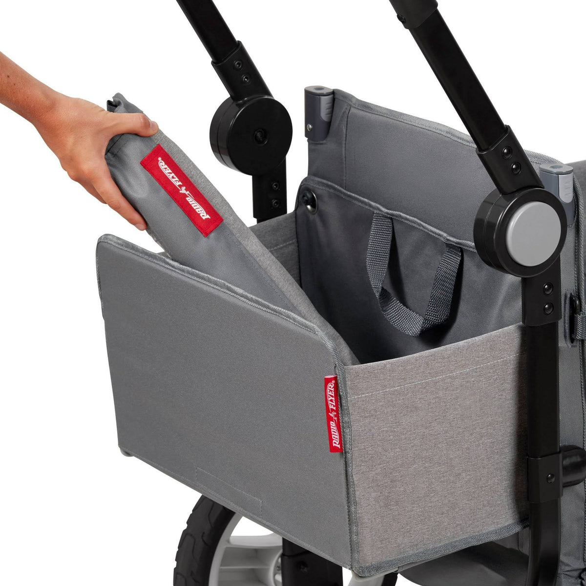 Grey Stroller Wagon with Canopy and Bag V660