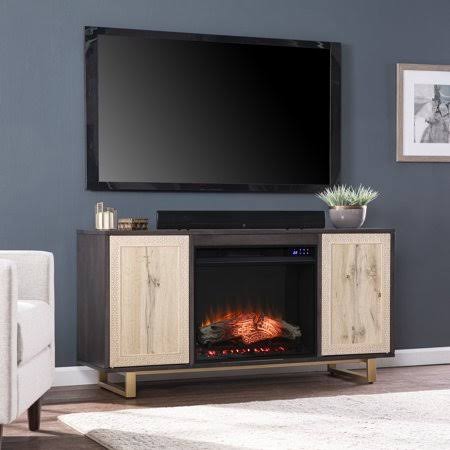 Brown Electric Media Fireplace U19084