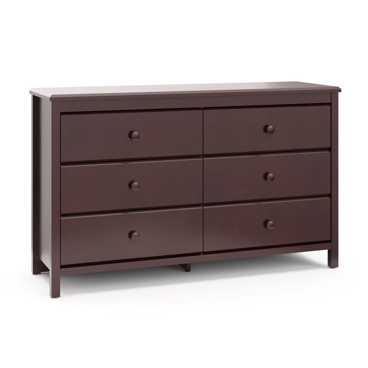 White 6 Drawer Double Dresser U89497