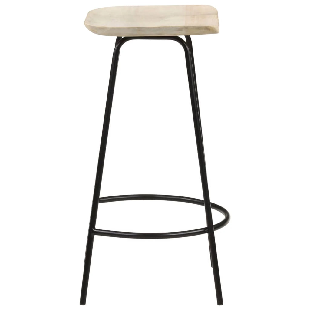 Solid Mango Wood Bar Stools 4 pcs Y45329