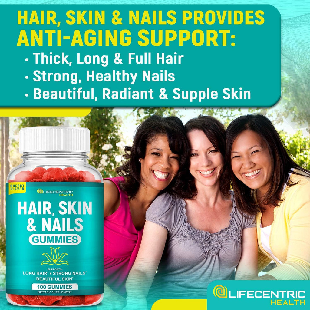 Hair Skin and Nails Gummies with Biotin 5000mcg R505