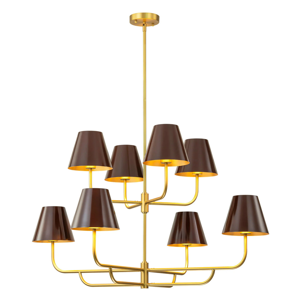 8-Light Dimmable Tiered Chandelier T7253
