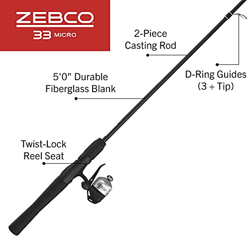 Spincast Reel and 2-Piece Fishing Rod Combo with EVA Handle K61761