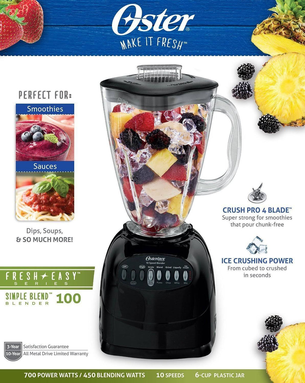 12-Speed Blender, 6-Cup Capacity, Metallic Red K827