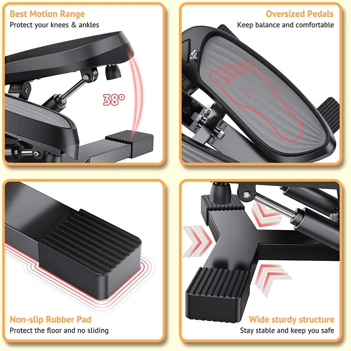 Portable Stair Stepper with Resistance Band T221712