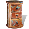 Reclaimed Solid Wood Cabinet with 3 Drawers Q620