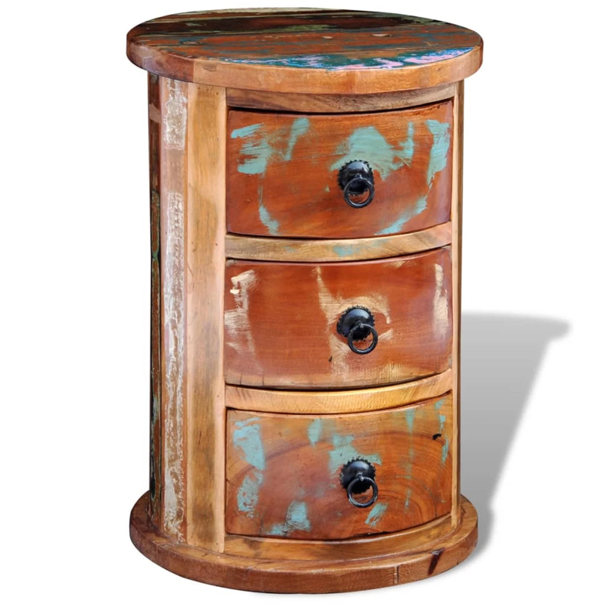 Reclaimed Solid Wood Cabinet with 3 Drawers Q620