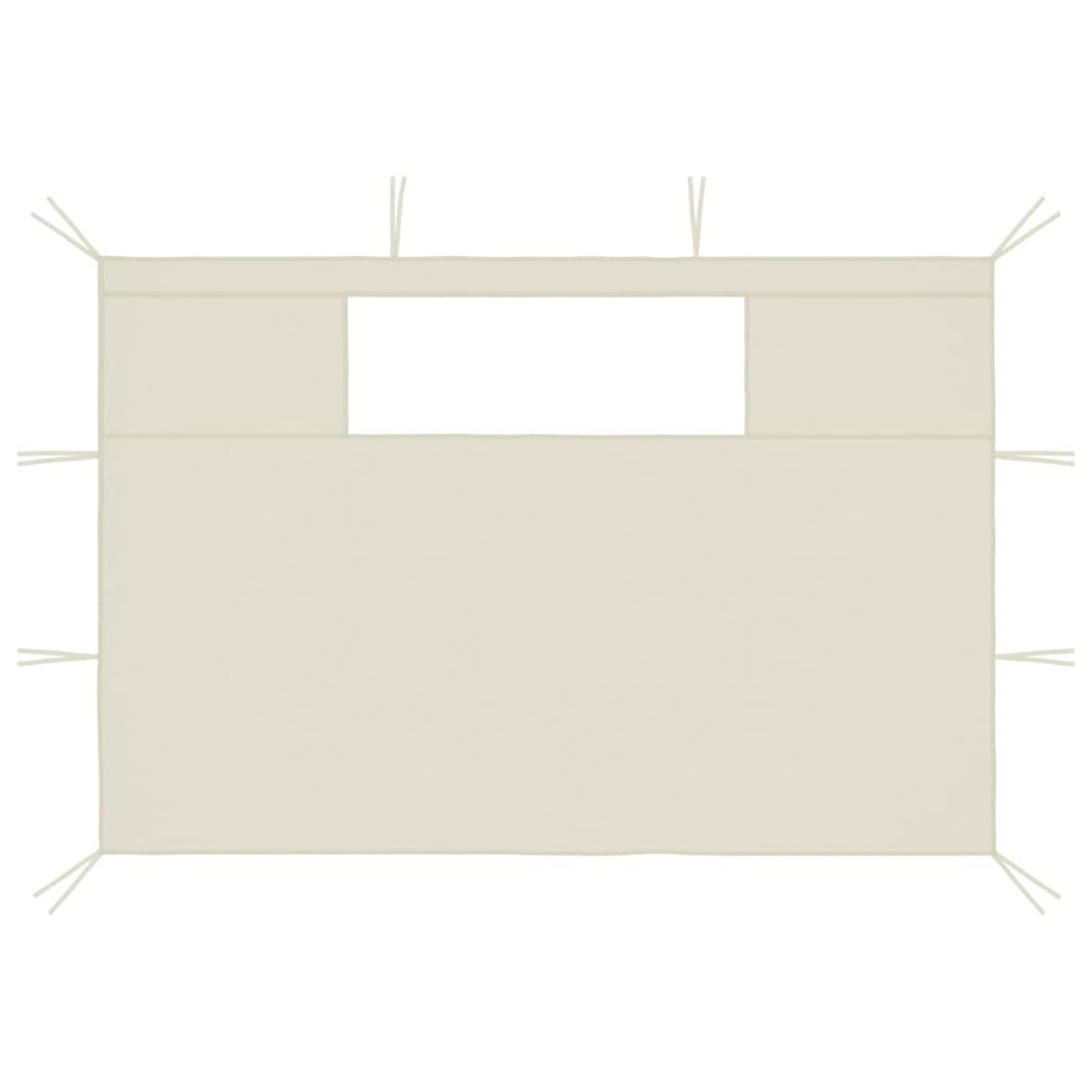 2 Piece Gazebo Sidewalls with Windows Canopy Wall U302639