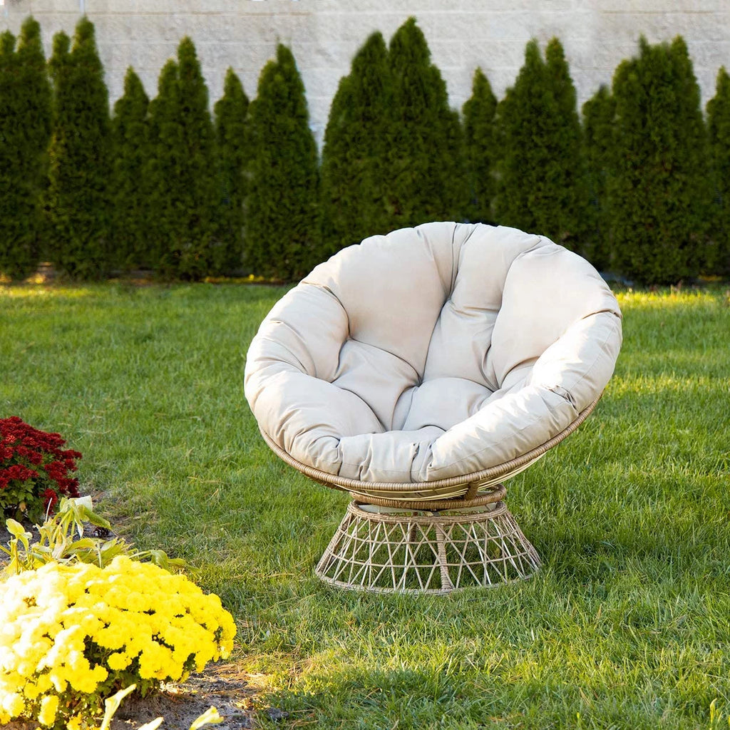Tan Wood Swivel Chair C179485
