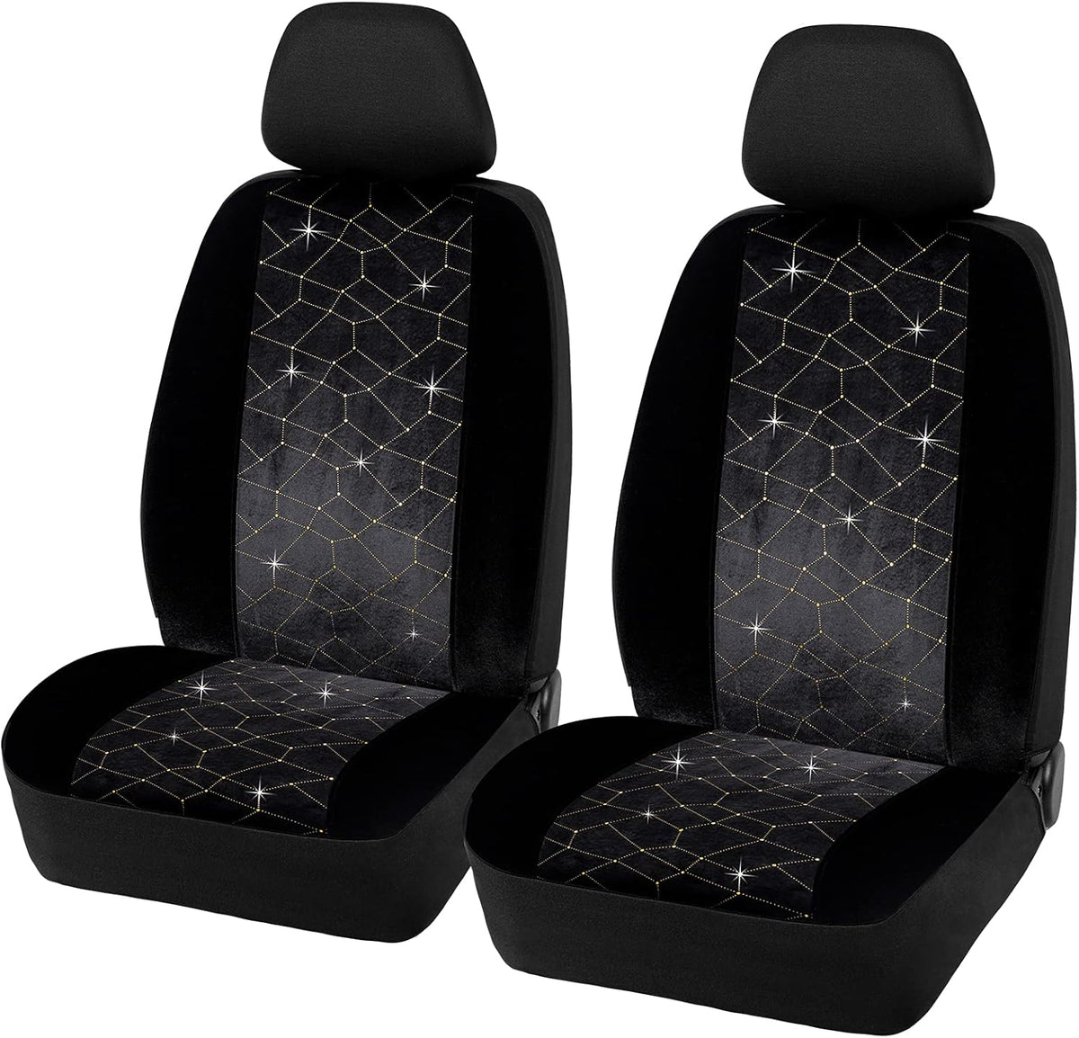 Low Back Car Seat Cover with Soft Bronzing Velvet U79674