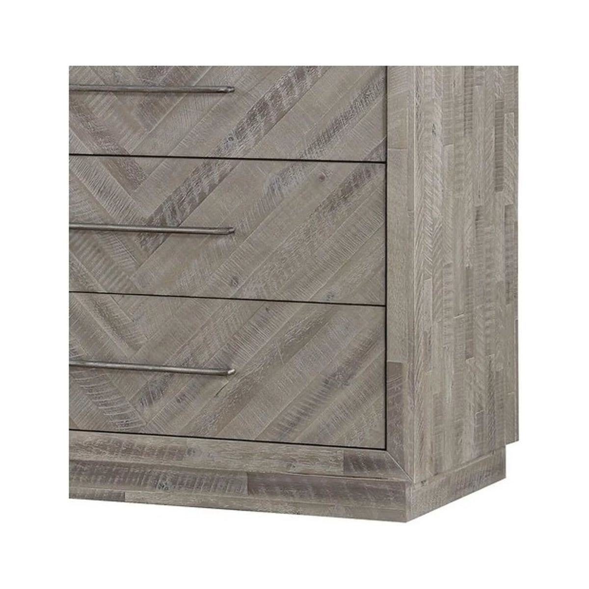 5 Drawer Chest with Herringbone Pattern and Bar Handles L706946