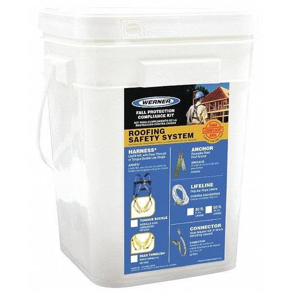 Roofing Kit, 30 ft, Tongue Buckle Harness A26705