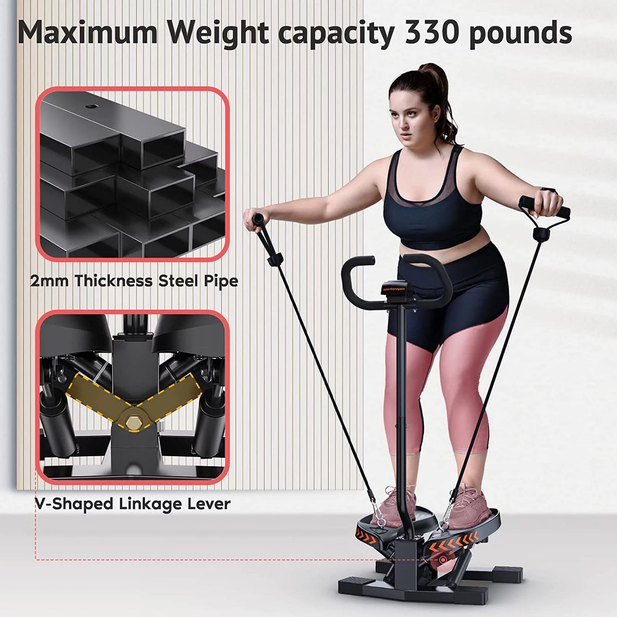Portable Stair Stepper with Resistance Band T221712
