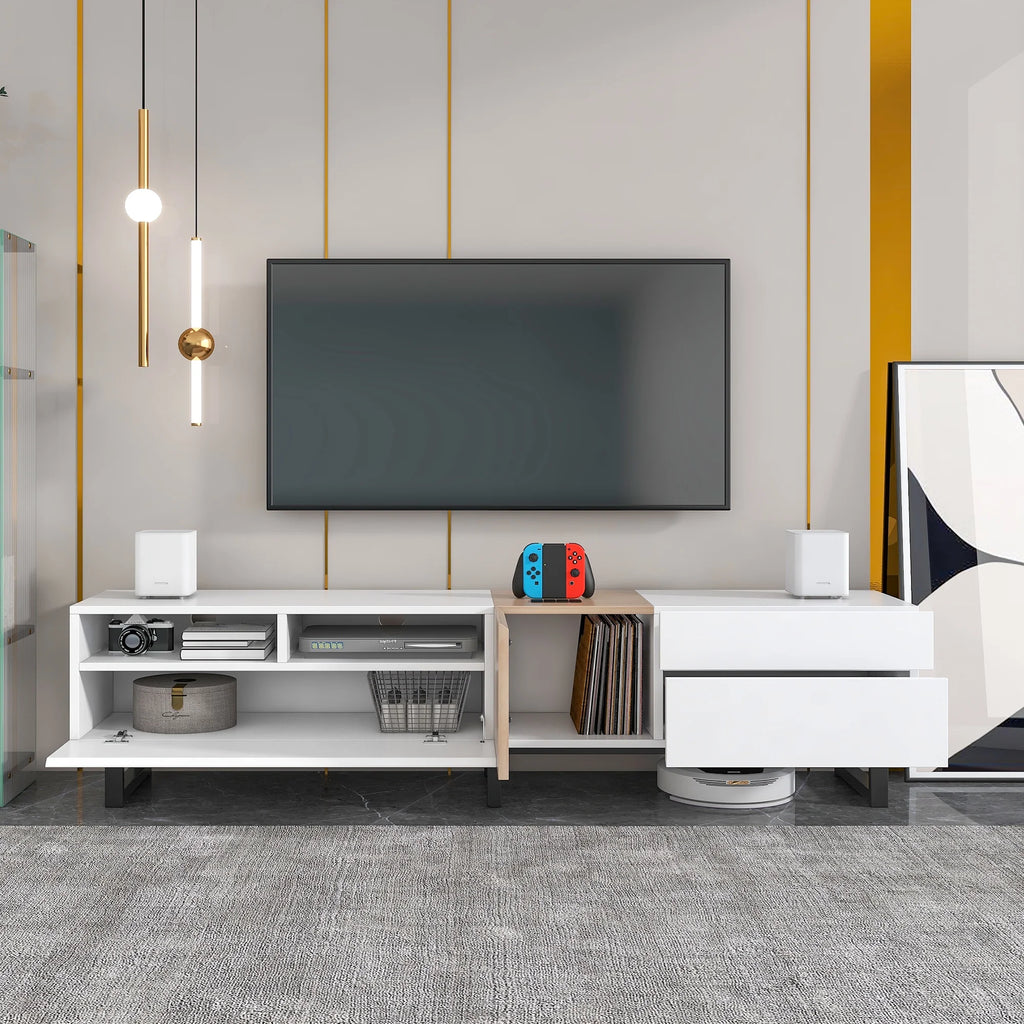 Modern TV Stand with Double Storage Space O51761