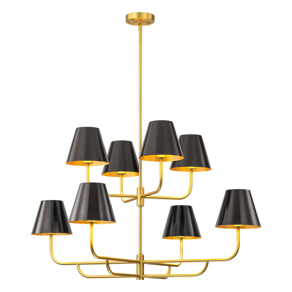 8-Light Dimmable Tiered Chandelier T7253