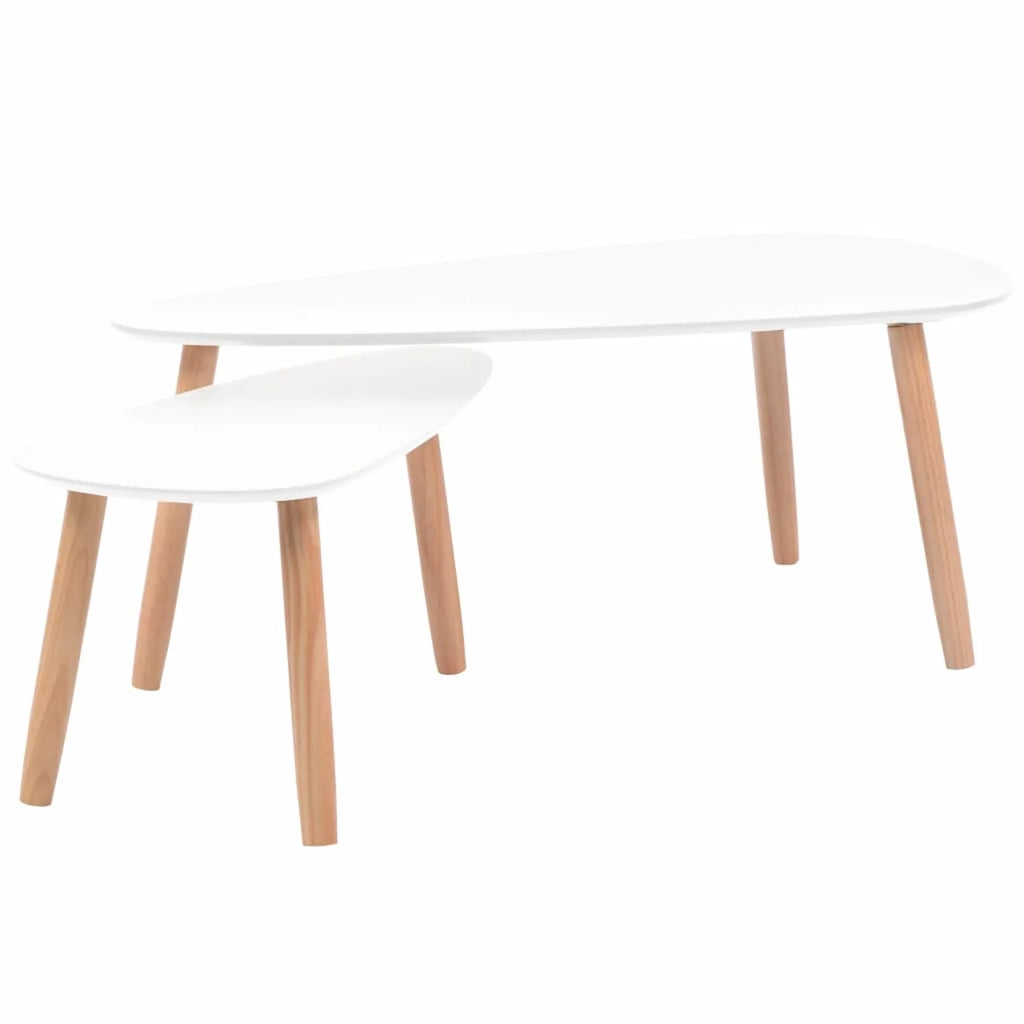 2 Piece Coffee Table Set White P63377