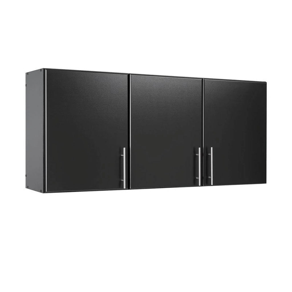 Black 2 Piece Wood Wall Cabinet Set with Adjustable Shelf R8755