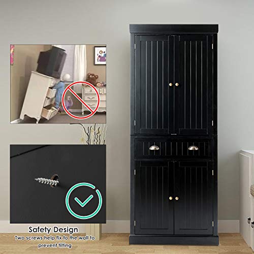 72" Gray Storage Cabinet with Doors and Adjustable Shelves O66257