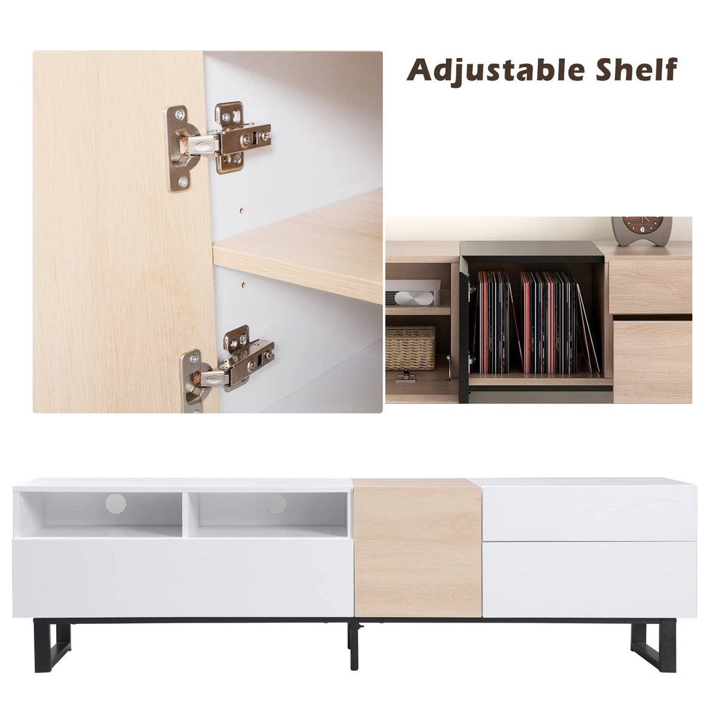 Modern TV Stand with Double Storage Space O51761