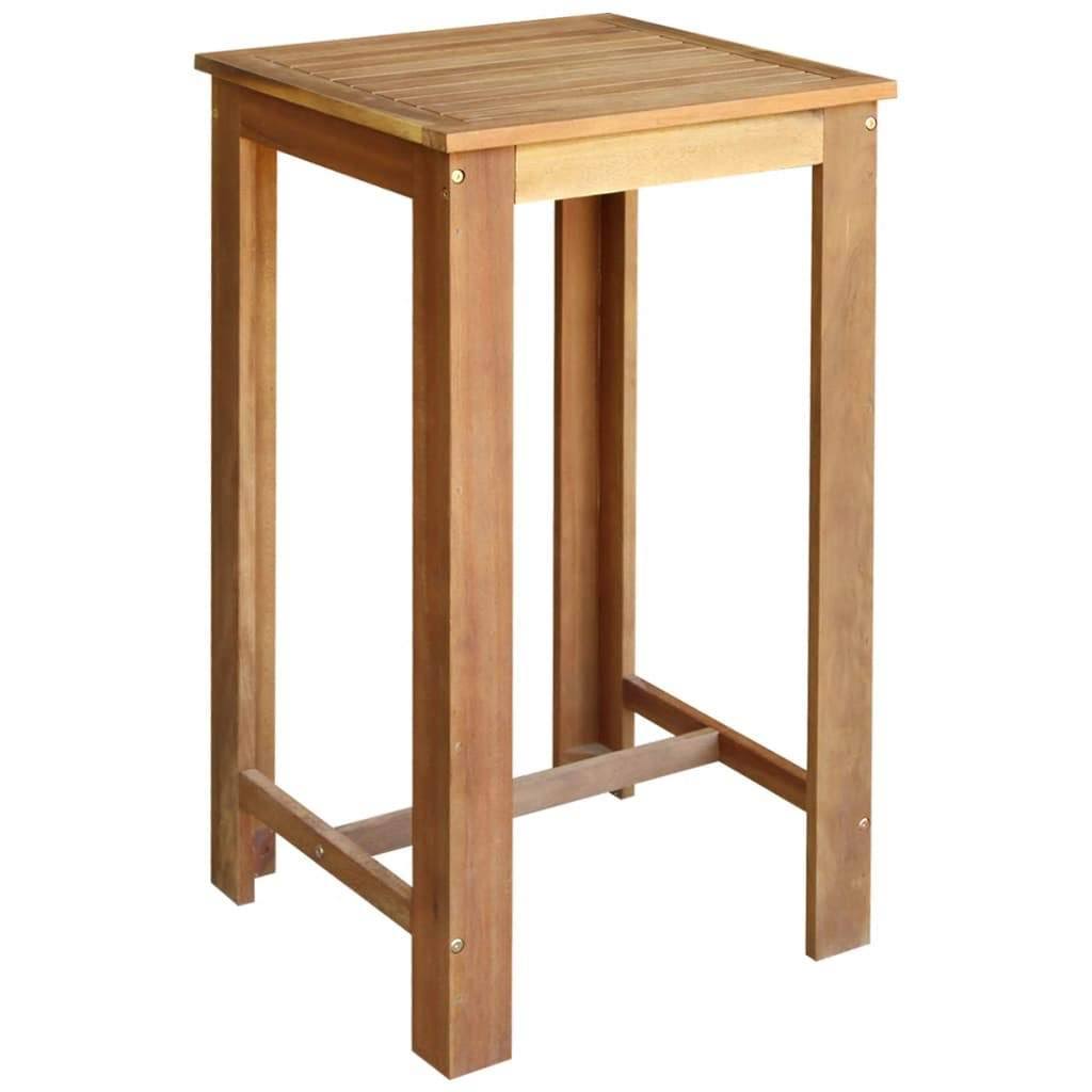 7 Pieces Solid Acacia Wood Bar Table and Stool Set N686989