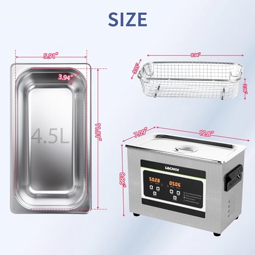 800ml 40kHz Digital Ultrasonic Cleaner N25827