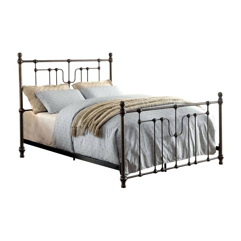 Black Metal Spindle Bed V779