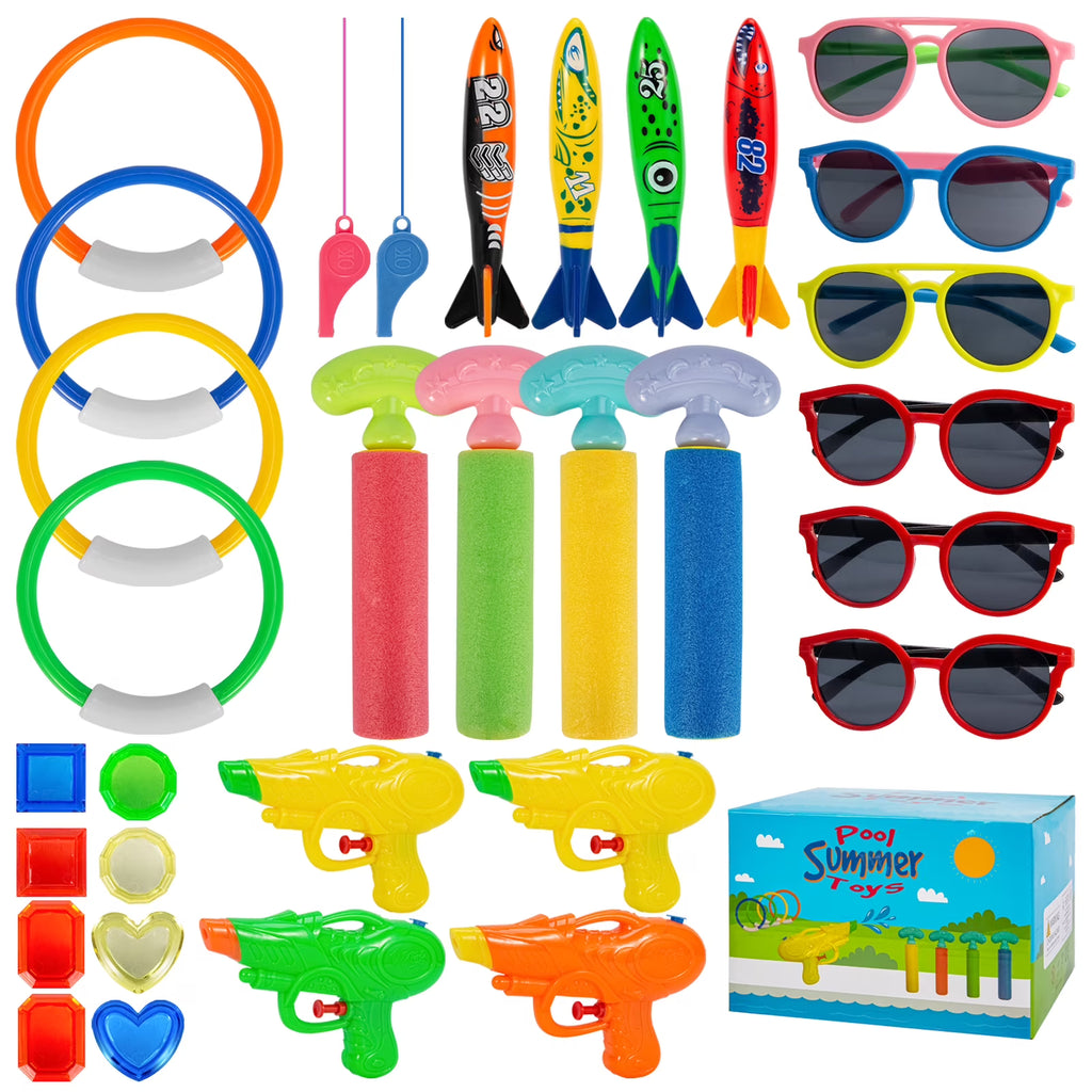 Swim Pool Diving Toys Water Rings Sticks Octopus Torpedo Balls B661