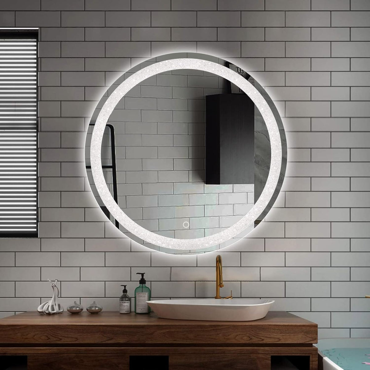 28 x 36 Inch LED Bathroom Vanity Mirror with Lights S430