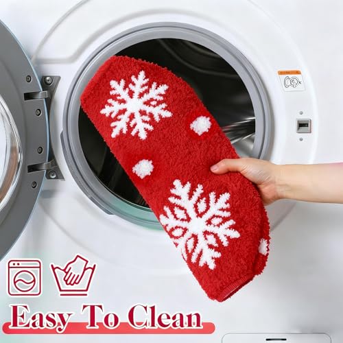 Red White Snowflake Toilet Seat Cover X209959