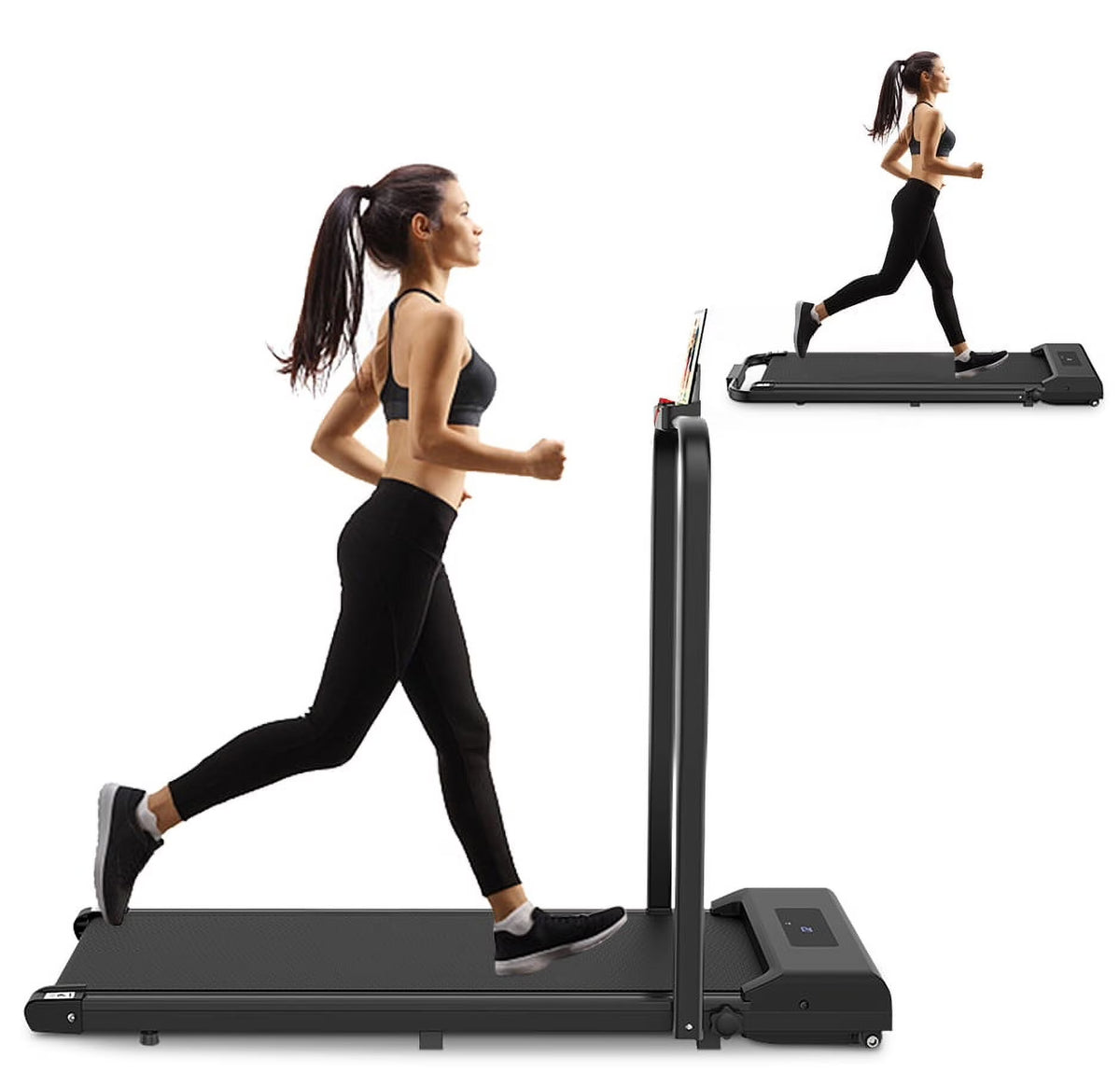 2 in 1 Under Desk Folding Treadmill, 6.25 MPH, 265 Lb Capacity D327353