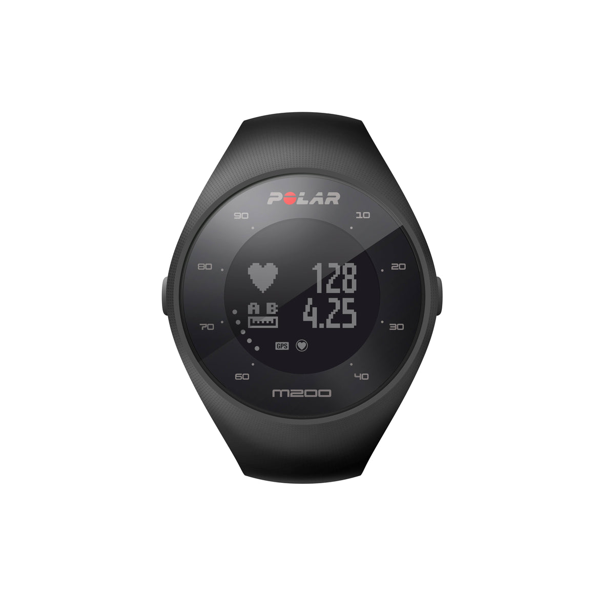 Black GPS Running Watch with Heart Rate T8632