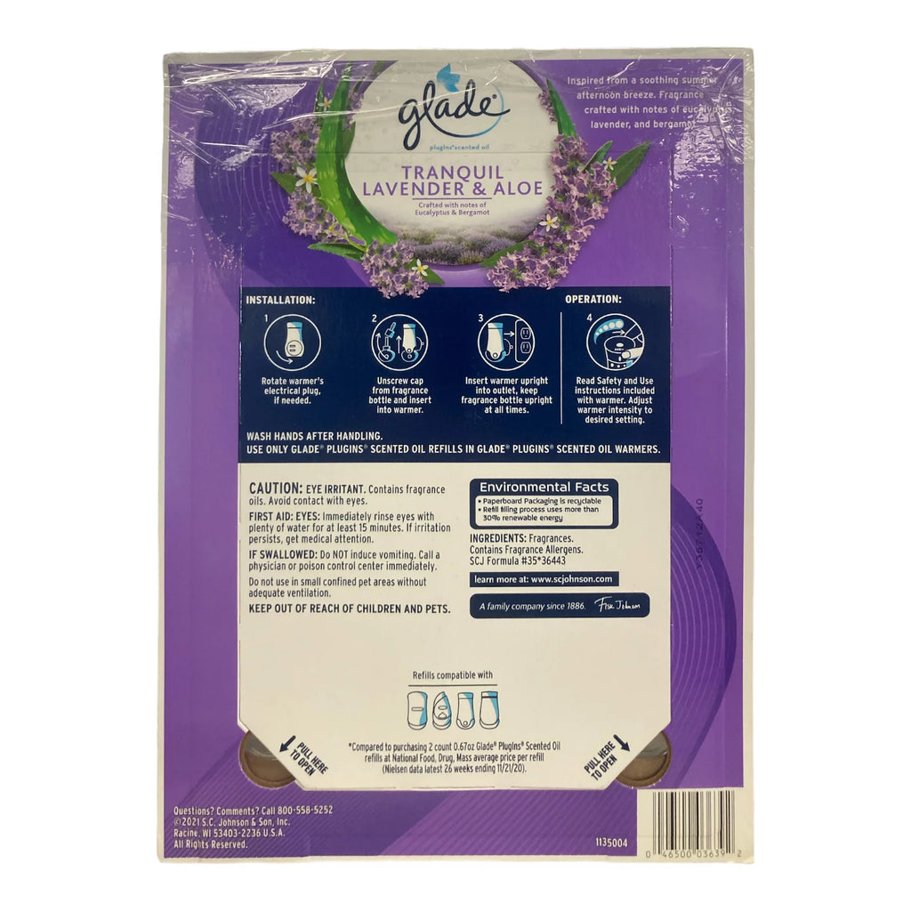 Tranquil Lavender & Aloe Air Freshener Refills, 6.39 Fl Oz, 9 Count M952