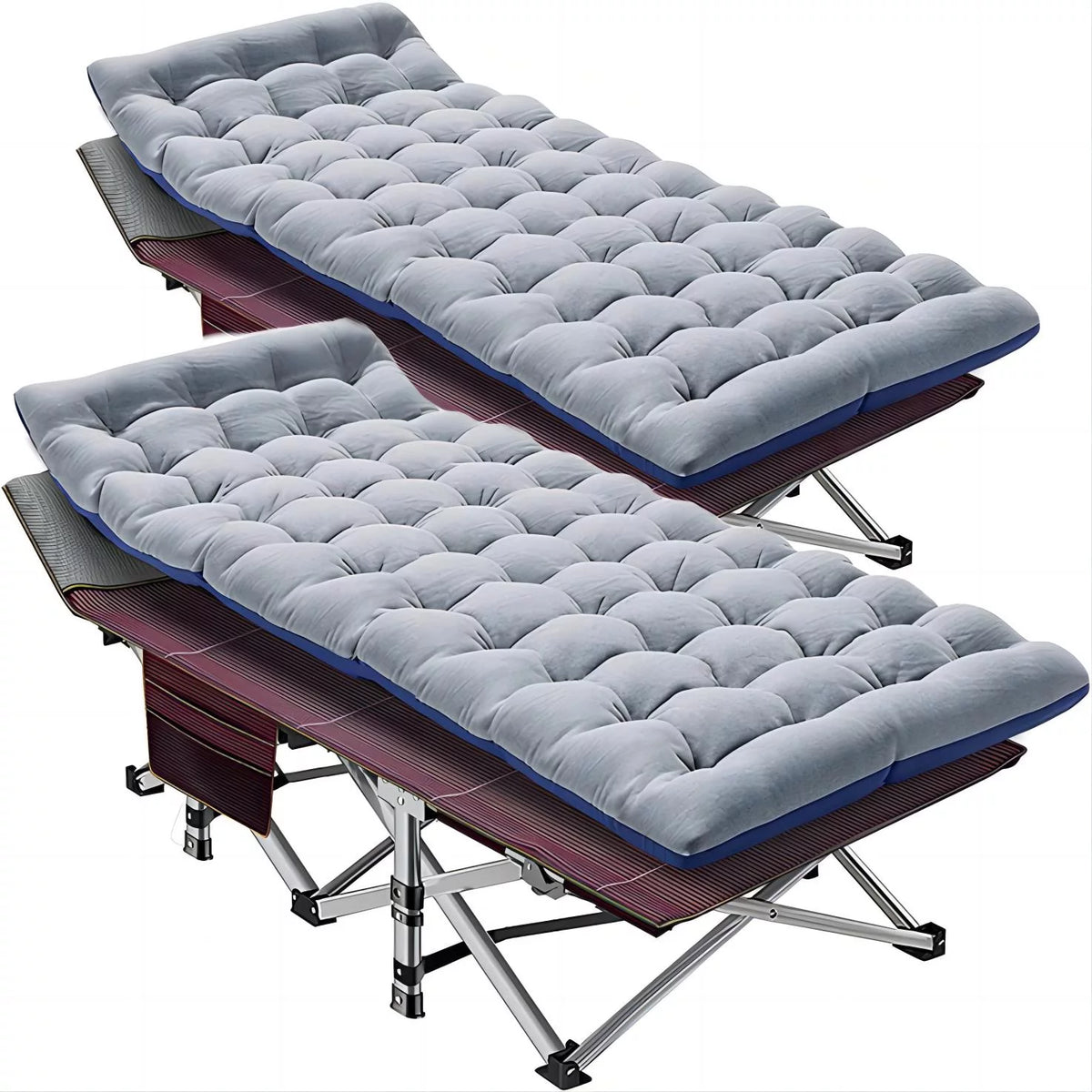 Folding Camping Cot with Cotton Pad & Carry Bag Z9547