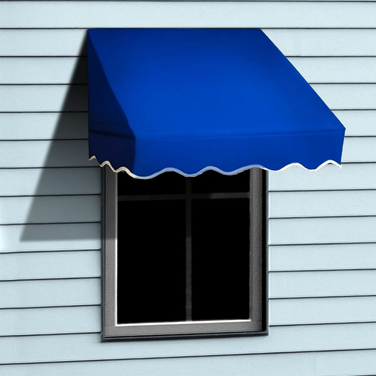 Retractable Door Or Window Awning, 4 x 2 Feet, Dark Blue, Pack of 2 Q434